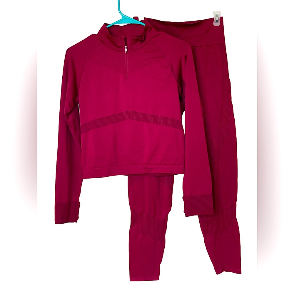 PINK Athletic Workout Zip up Long sleeve and Pant Set
